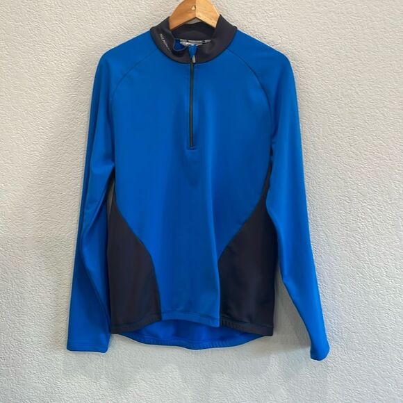 Sugoi Blue & Gray Men's Cycling Quarter Zip Performance Active Jacket Size Large - Picture 1 of 7
